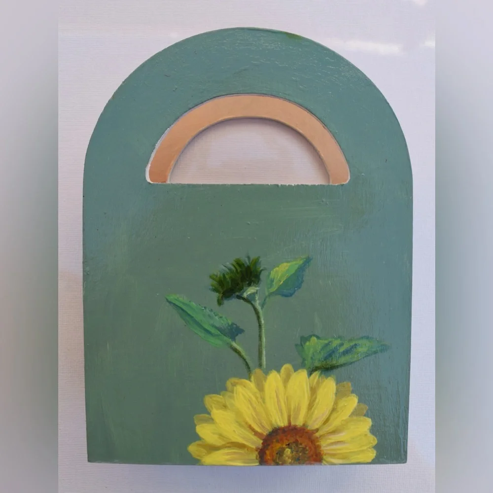 New Painted wooden Handle Box